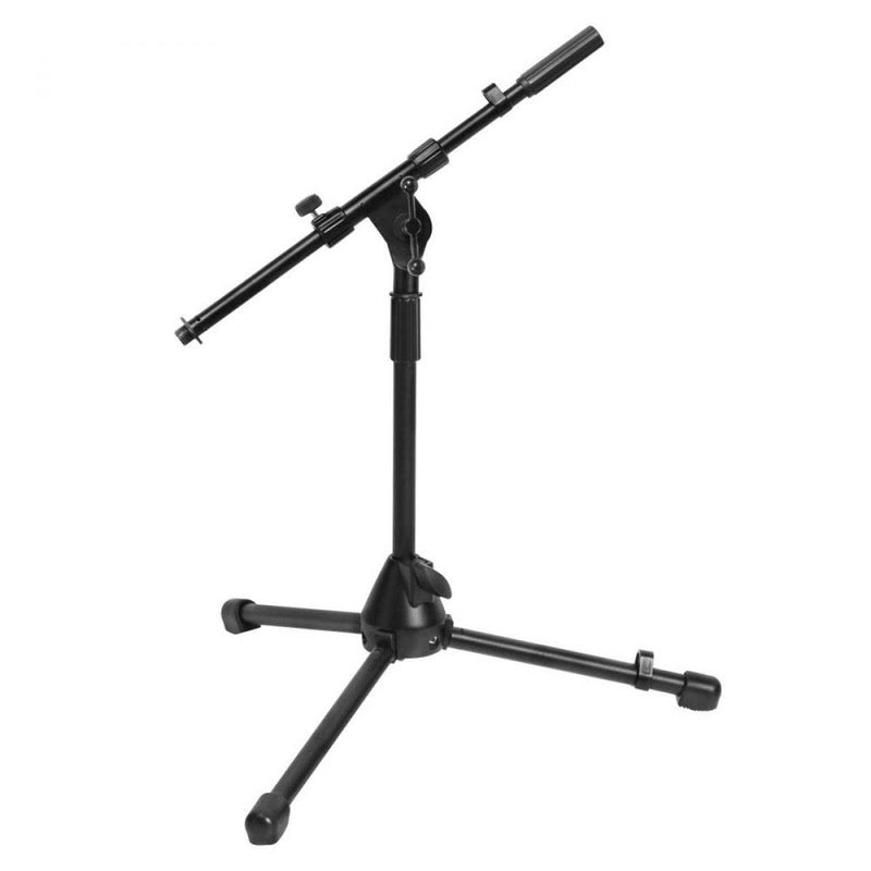 OnStage On-Stage MS7411B Short Drum/Amp Tripod Microphone Stand with Boom, Black - Image 1